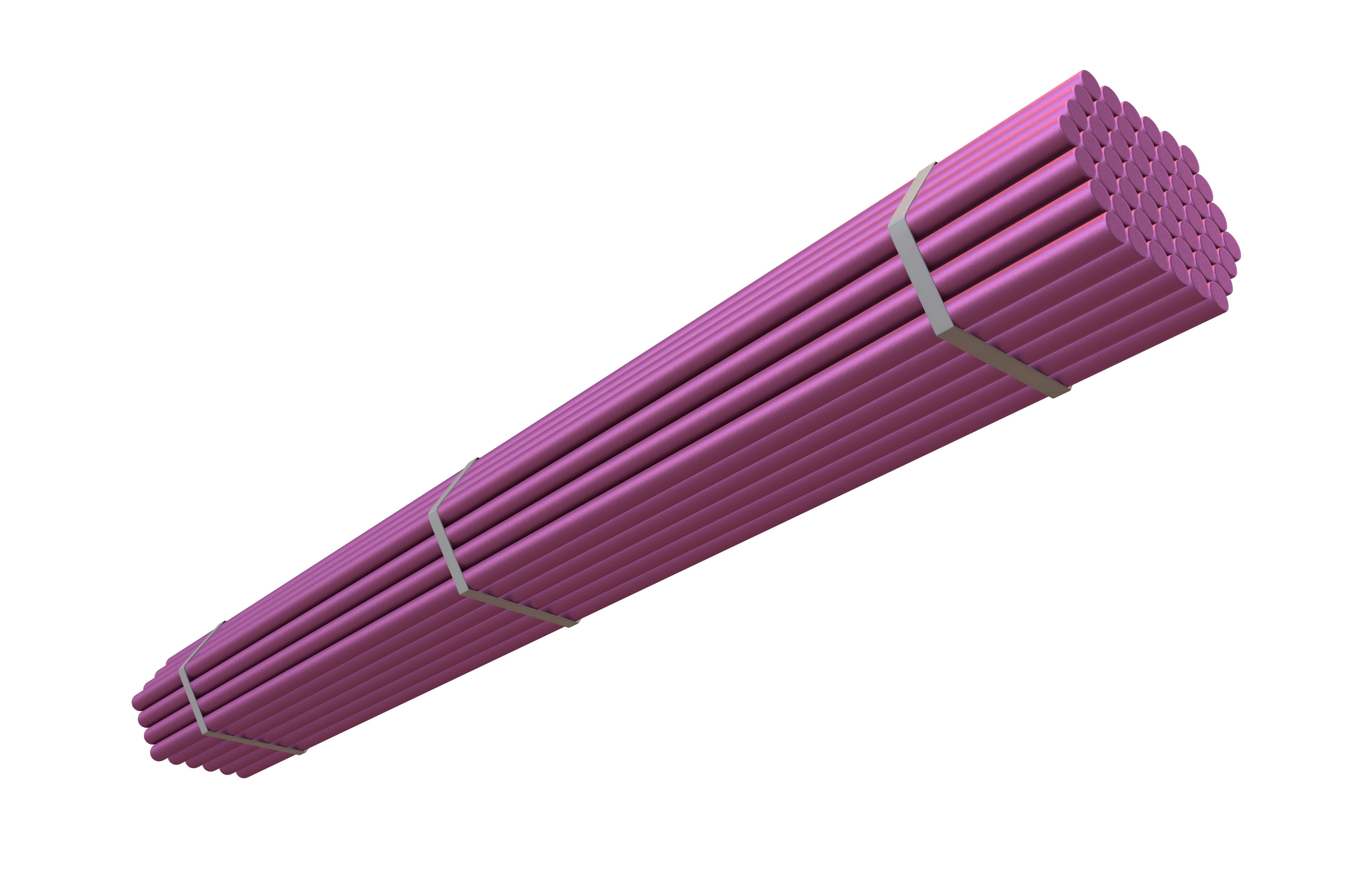 Steel Round Bars v1 004 Low-poly 3D model_3