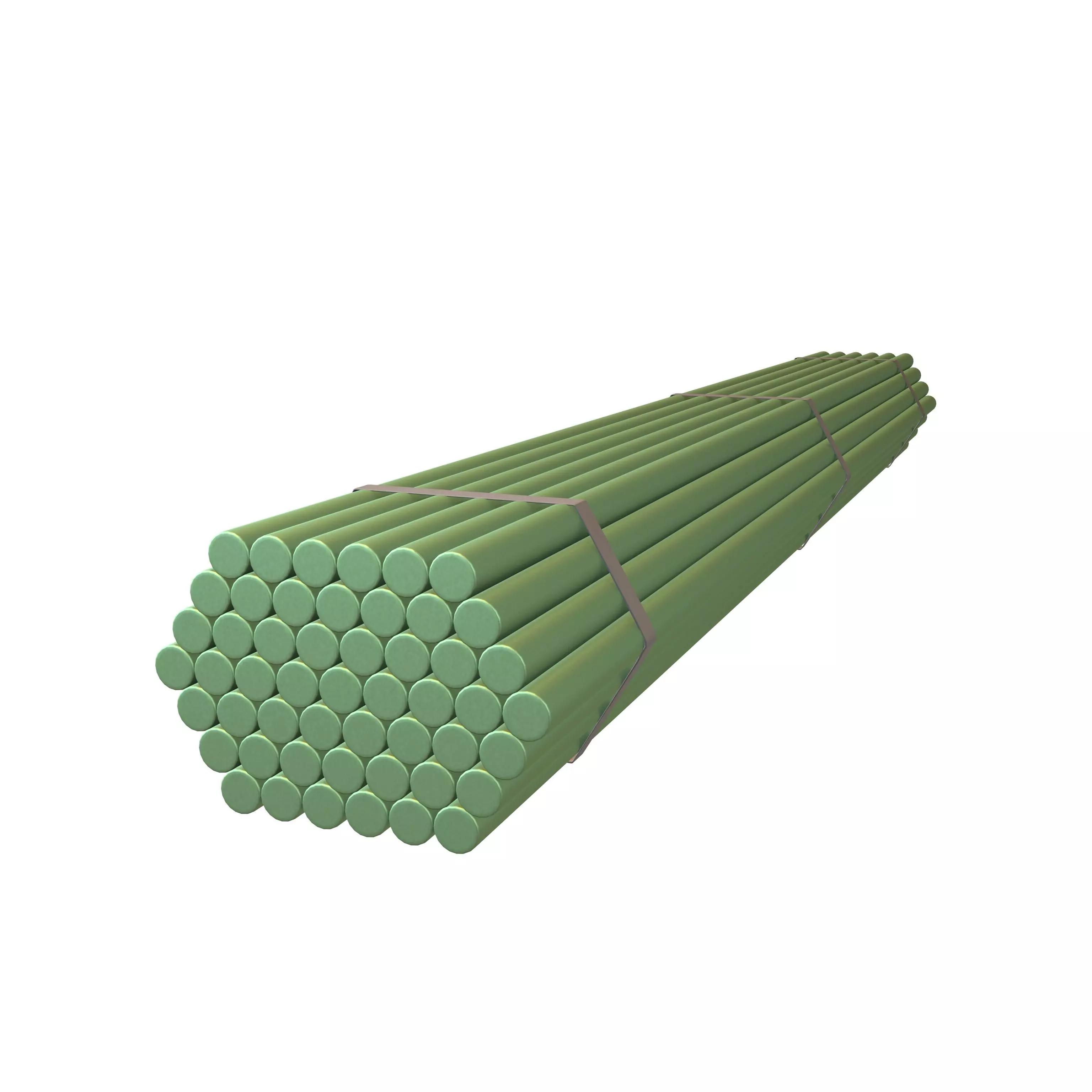 Steel Round Bars v1 005 Low-poly 3D model_0
