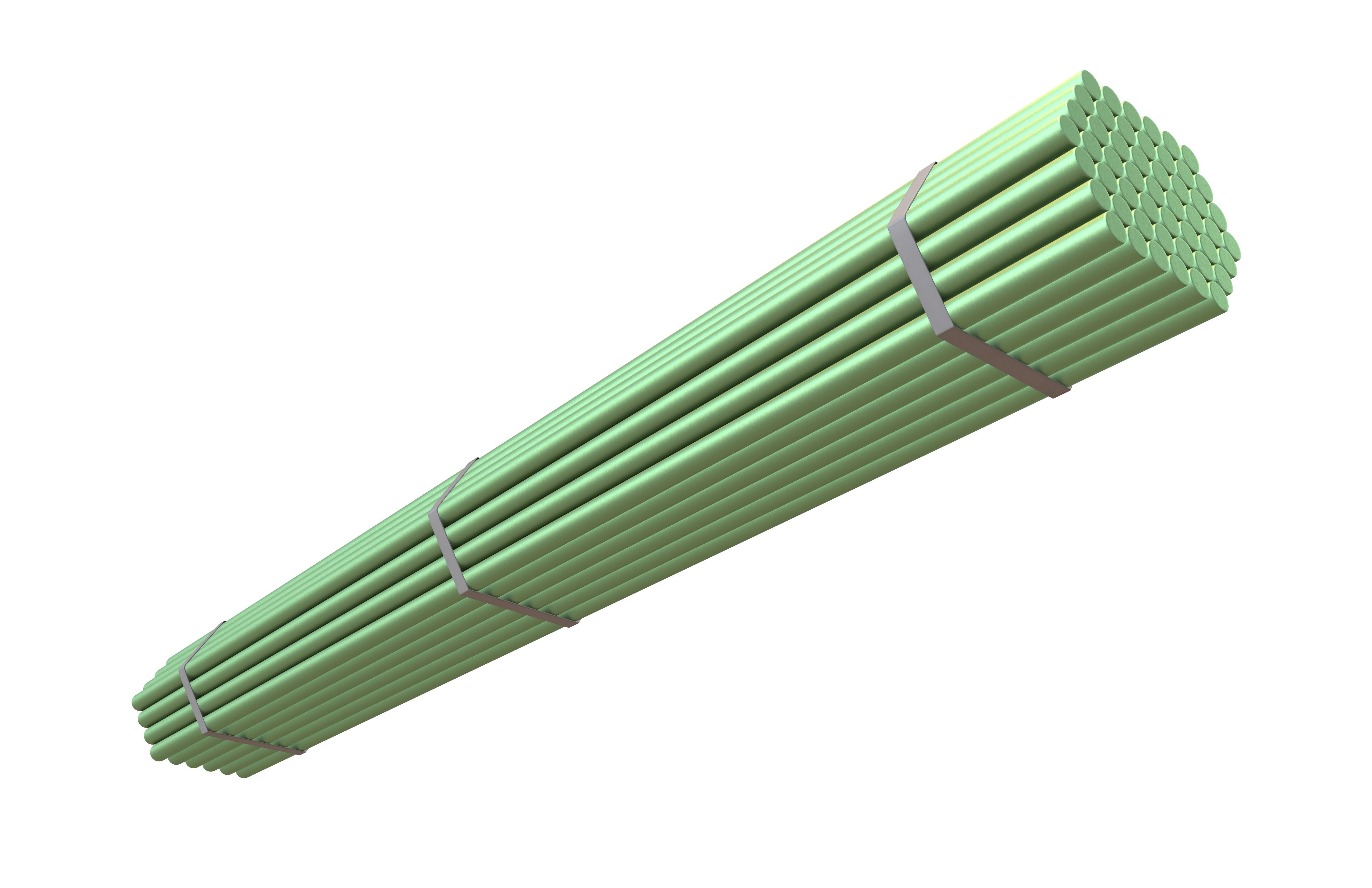 Steel Round Bars v1 005 Low-poly 3D model_3