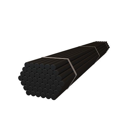 Steel Round Bars v1 007 Low-poly 3D model