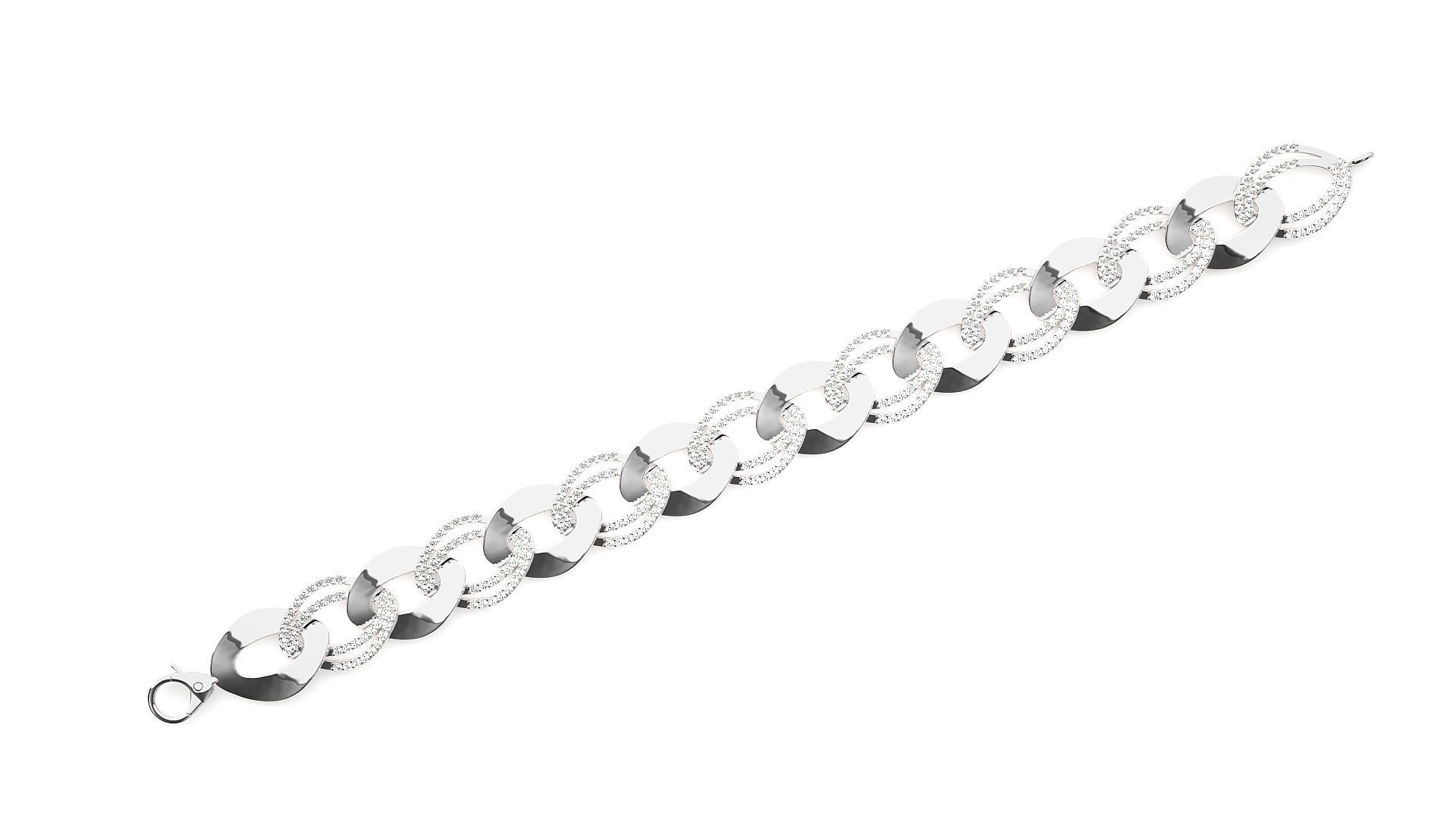 Diamond Bracelet 3D print model   3D print model_5