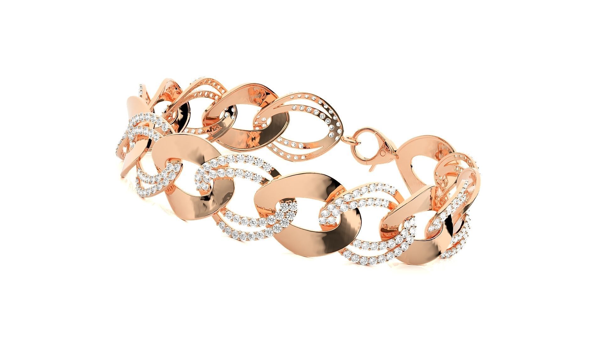 Diamond Bracelet 3D print model   3D print model_2