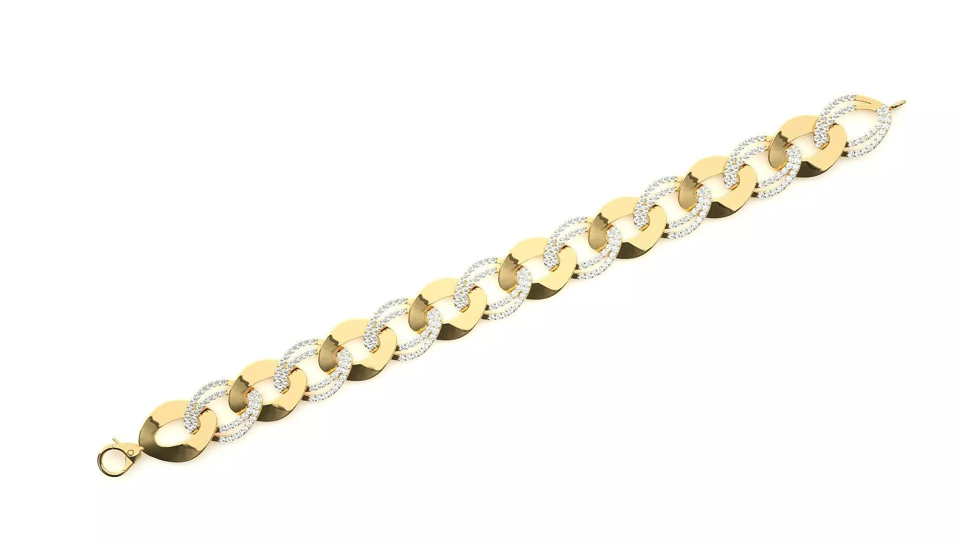 Diamond Bracelet 3D print model   3D print model_0
