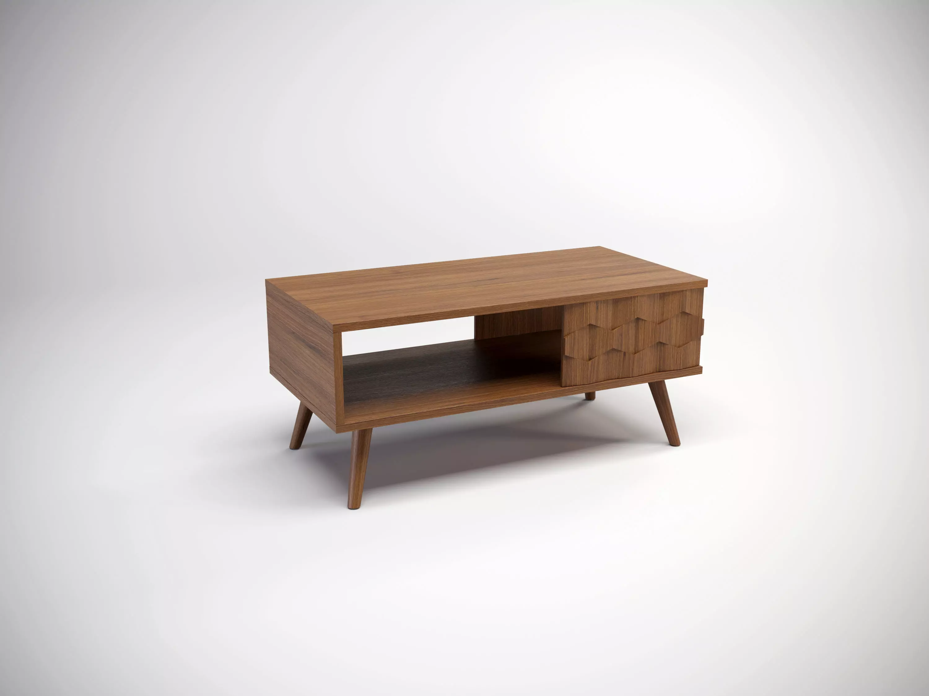 Coffee table Low-poly 3D model_0