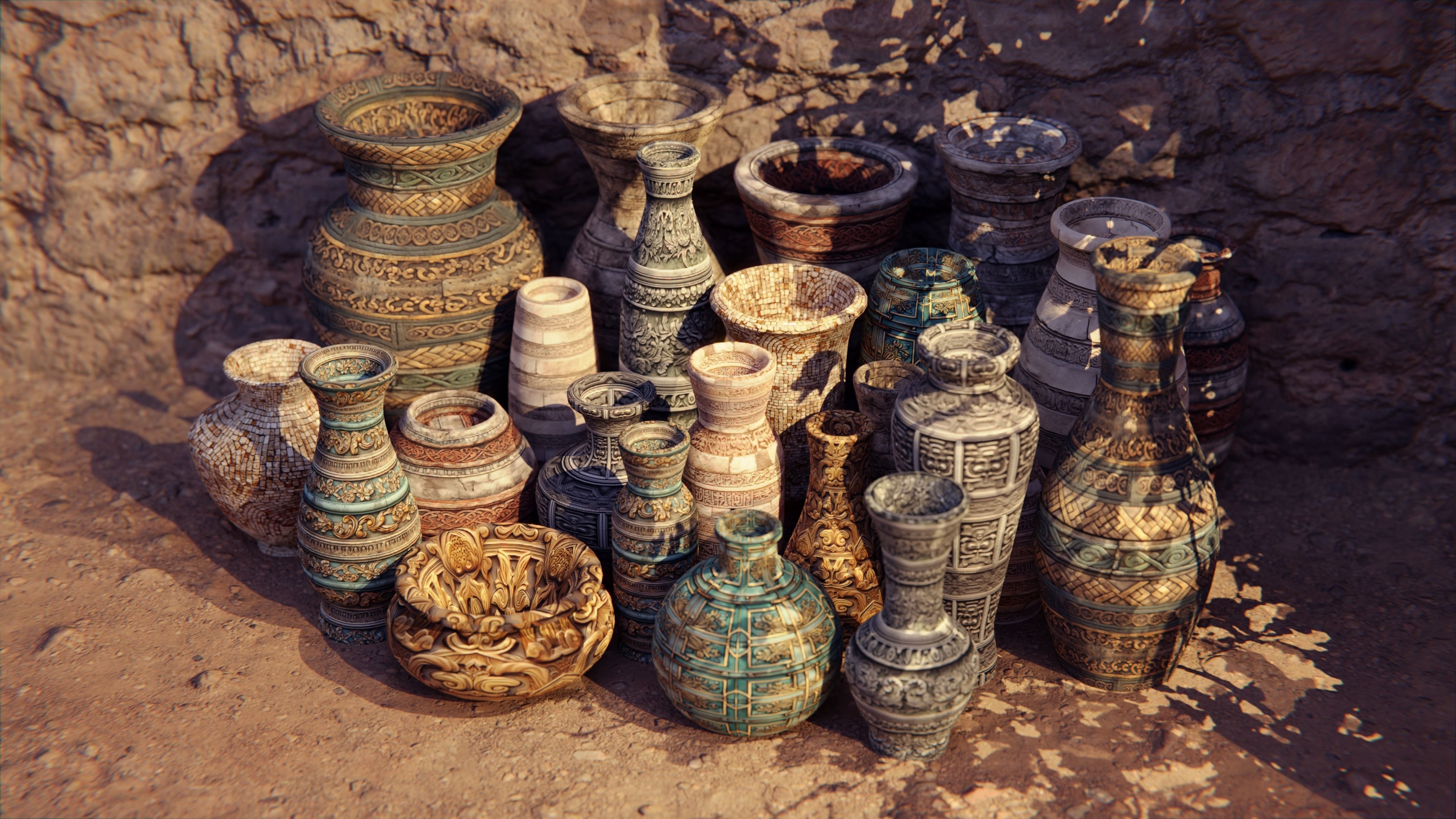 Mega Vase Pack Low-poly 3D model_4