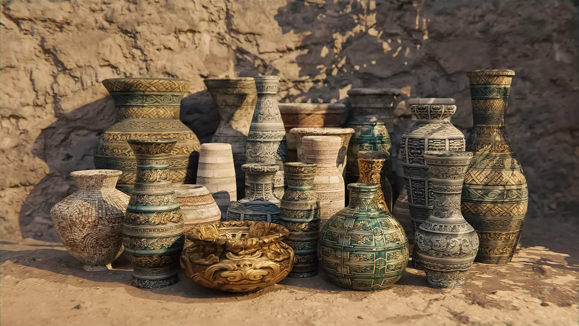 Mega Vase Pack Low-poly 3D model_0