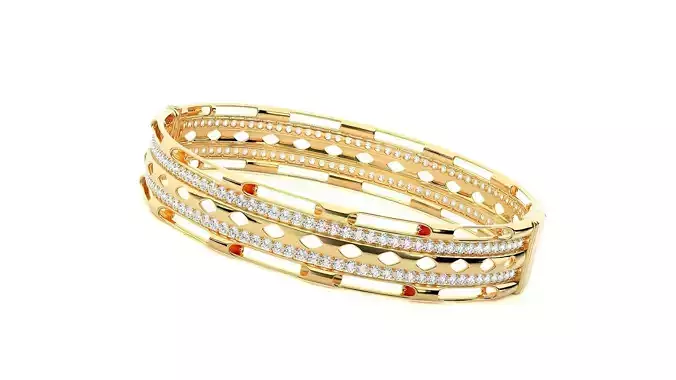 Diamond Bracelet 3D print model  