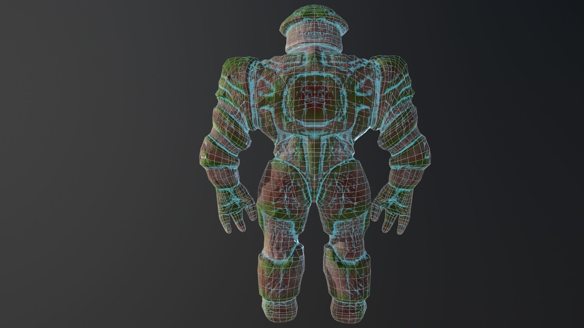golem Low-poly 3D model_7