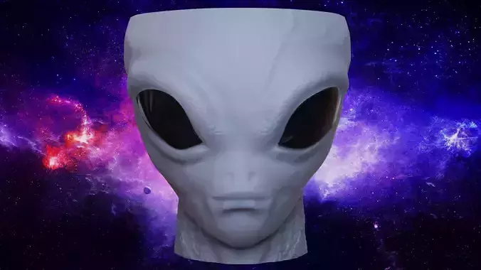 Alien head Halloween decoration plant pot flowerpot and bowl