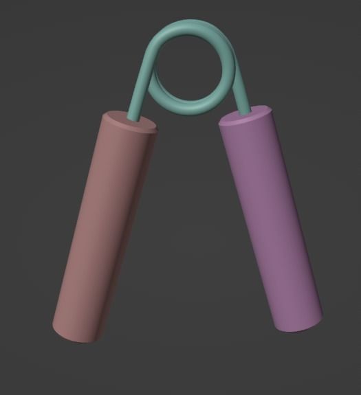 Hand Grip Low-poly 3D model_2