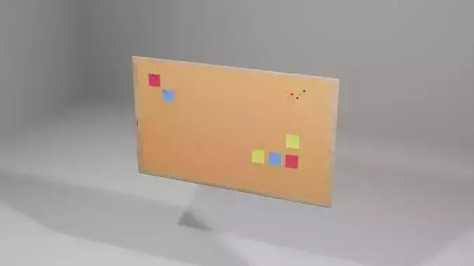 Realistic Wall cork Low-poly 3D model