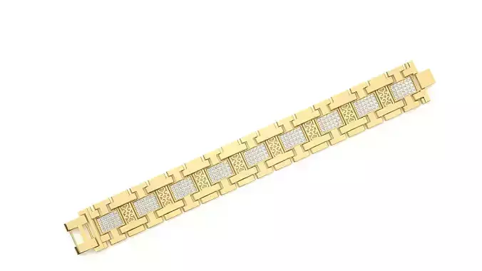 Diamond Bracelet 3D print model 