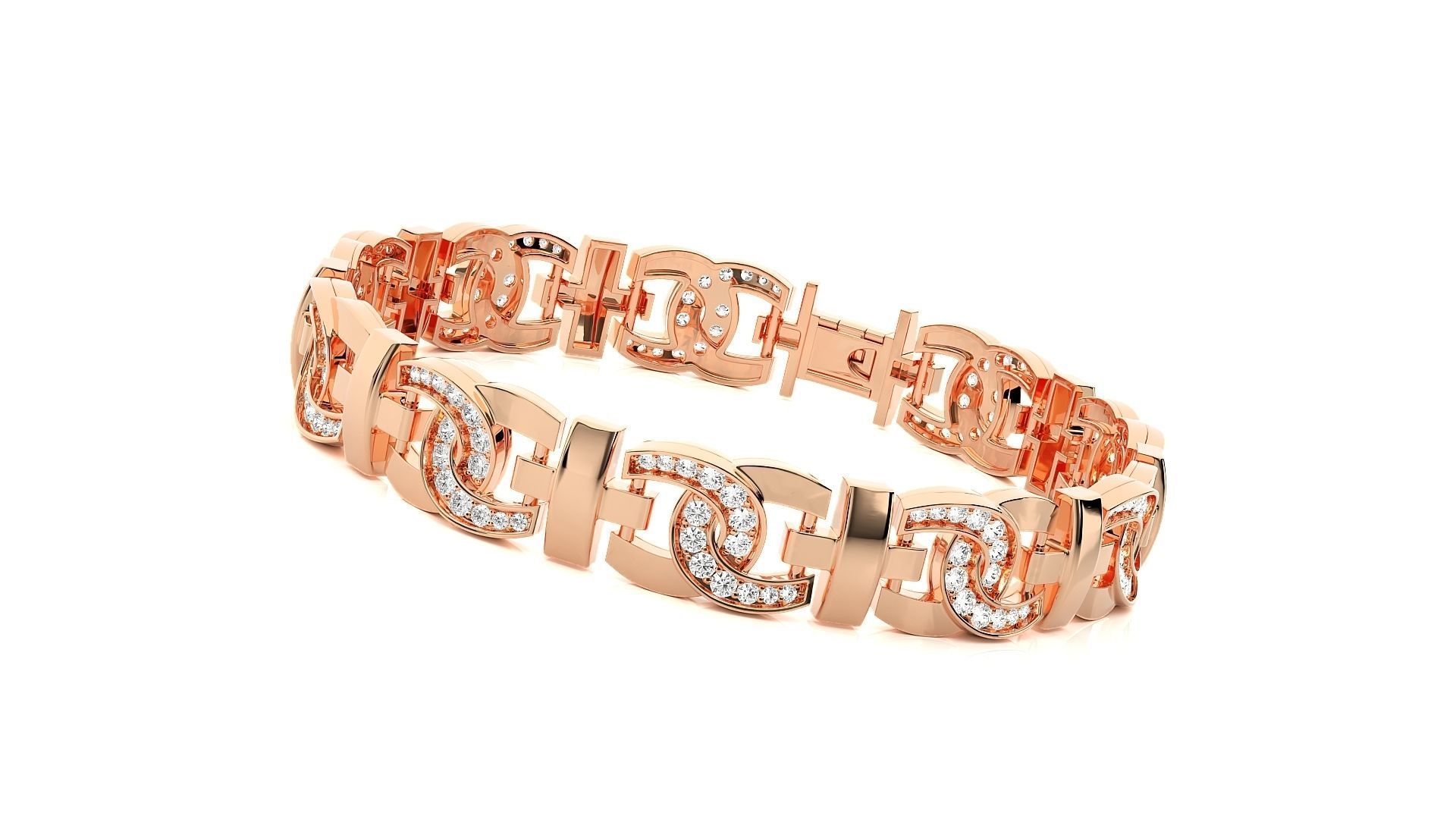 Diamond Bracelet 3D print model   3D print model_2