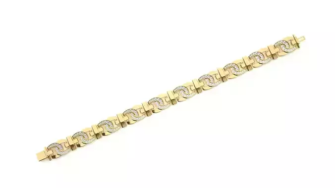 Diamond Bracelet 3D print model  