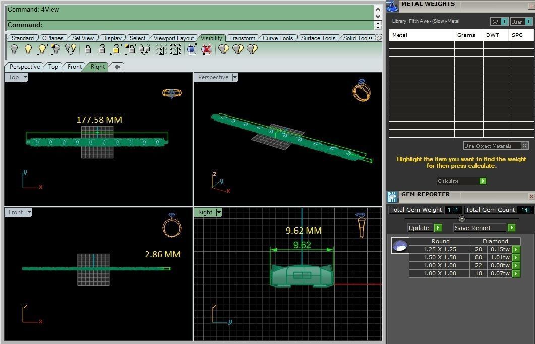 Diamond Bracelet 3D print model   3D print model_3