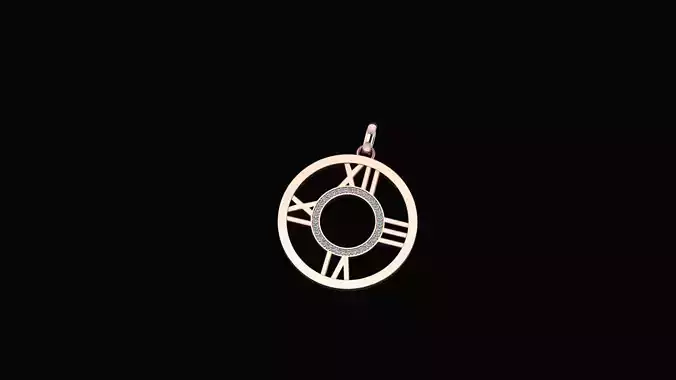 Romane Numeral Pendant 3D print model