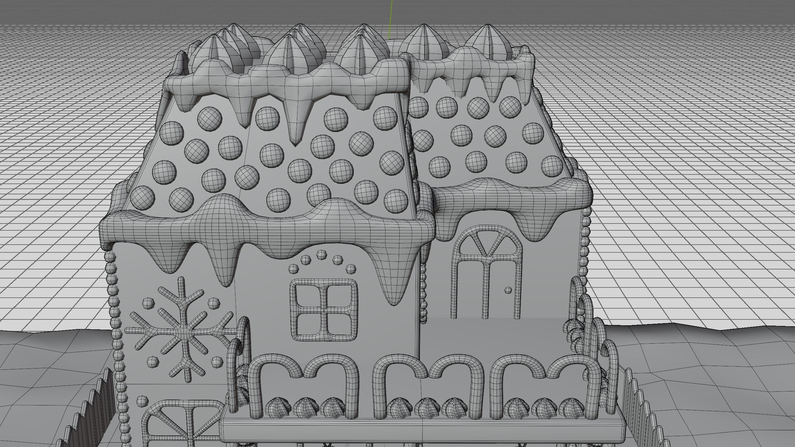 Gingerbread House 3D model_9