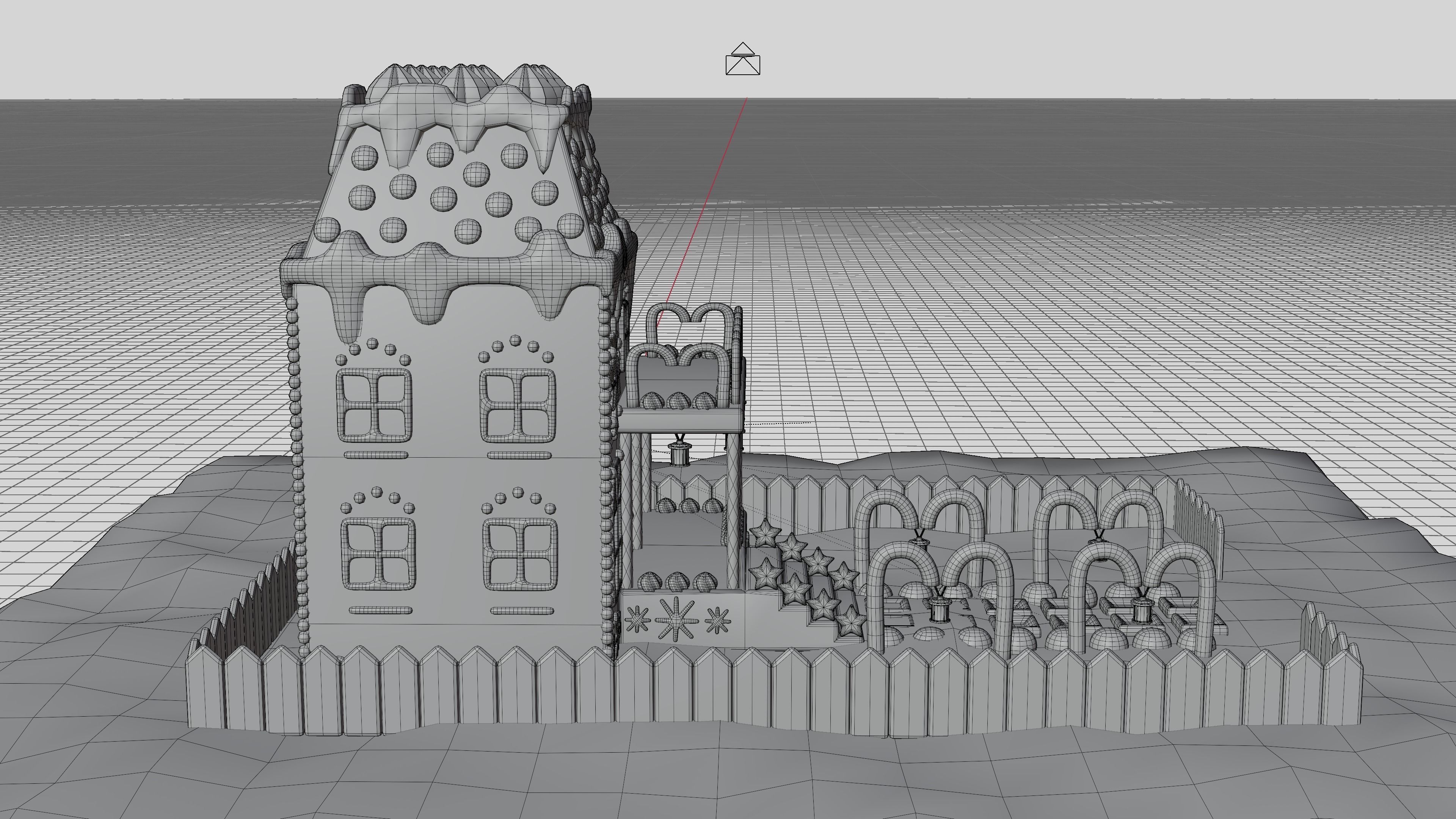 Gingerbread House 3D model_7
