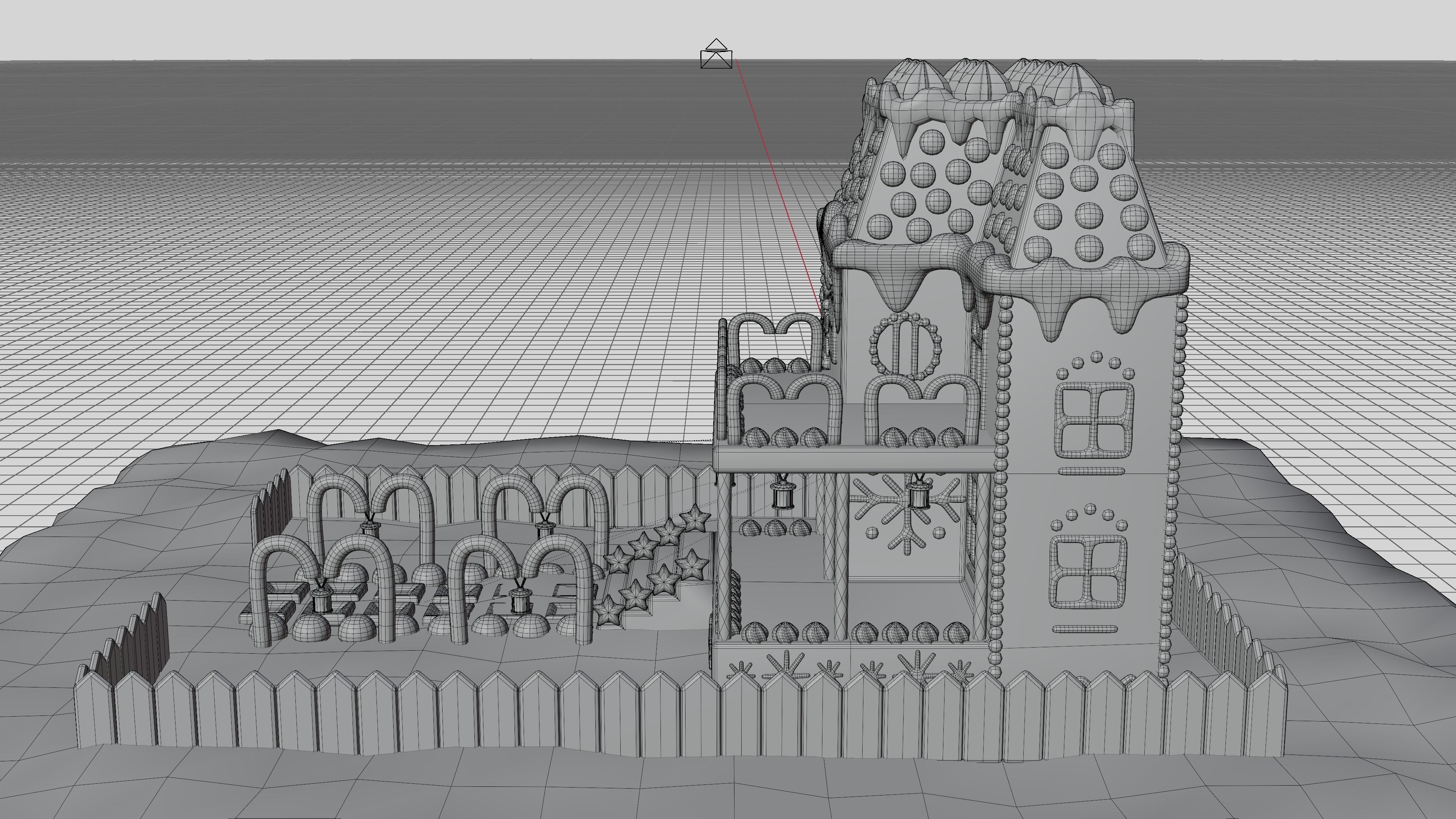 Gingerbread House 3D model_8