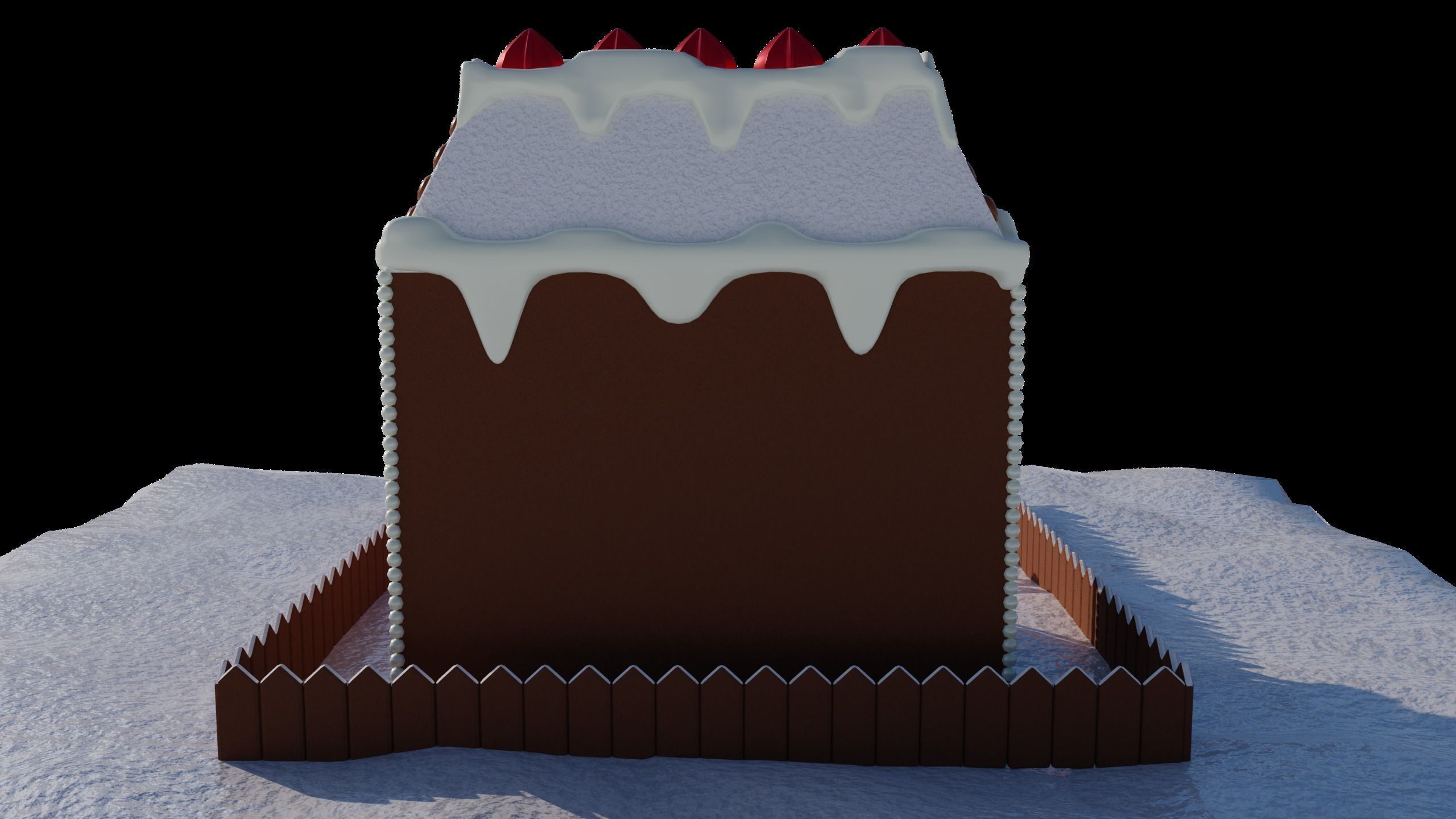 Gingerbread House 3D model_5