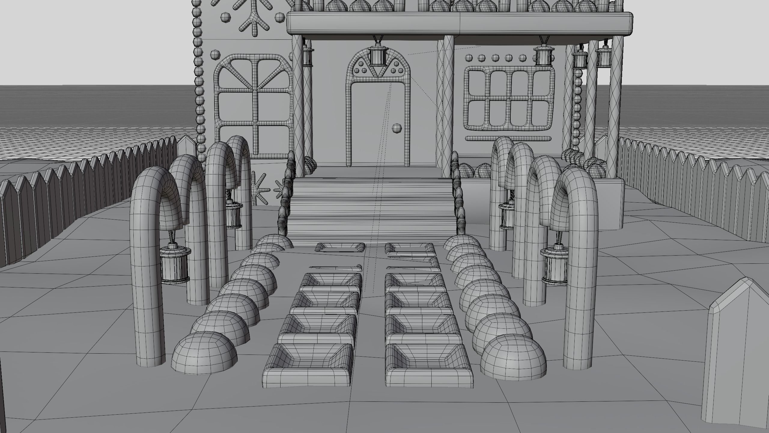 Gingerbread House 3D model_10