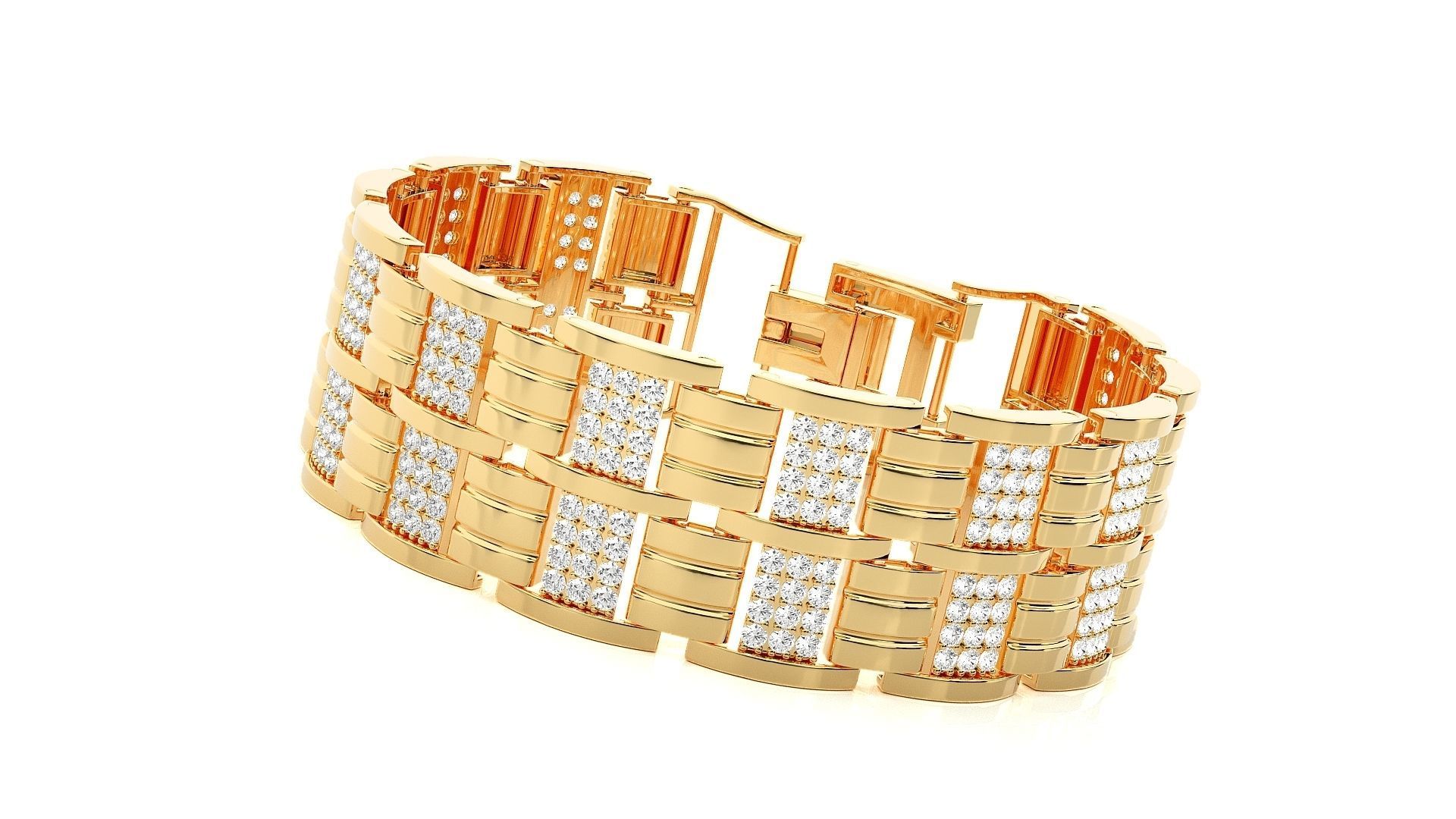 Diamond Bracelet 3D print model  3D print model_8