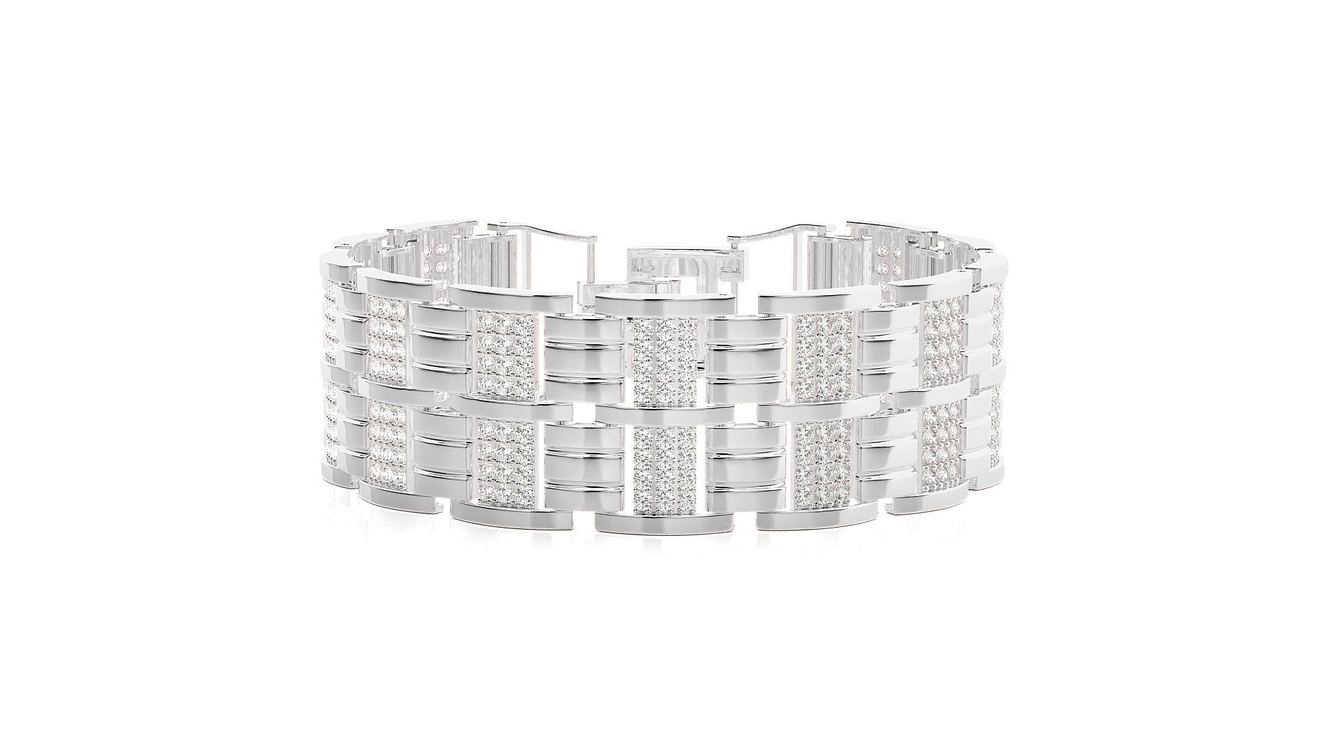 Diamond Bracelet 3D print model  3D print model_7