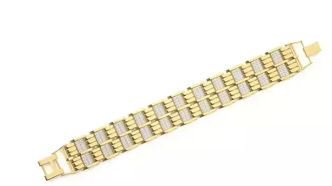 Diamond Bracelet 3D print model 