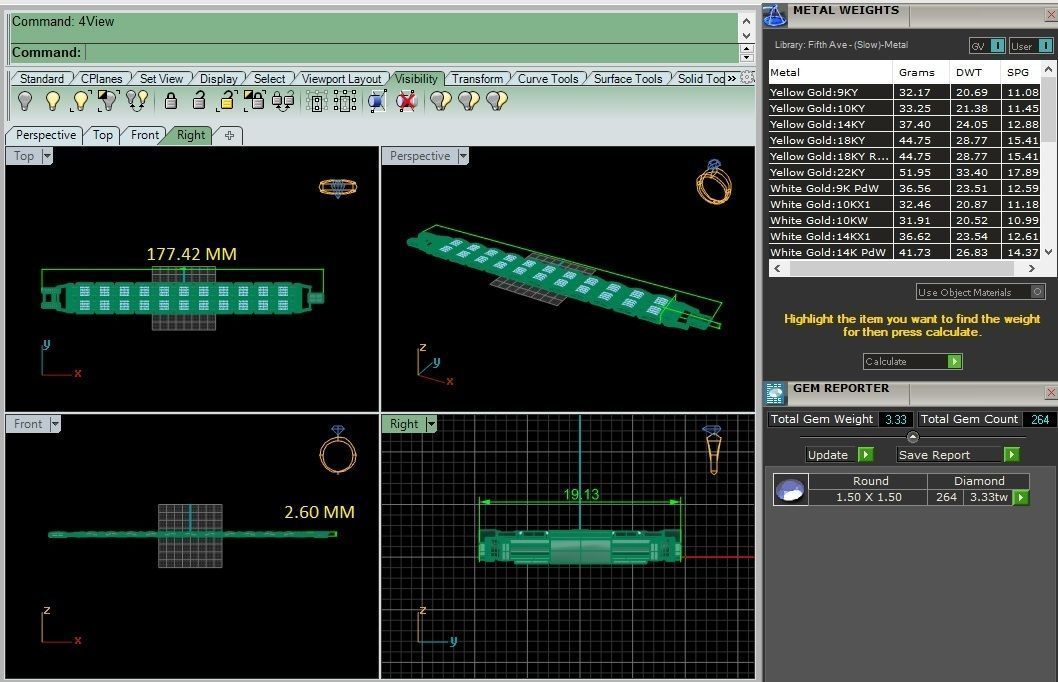 Diamond Bracelet 3D print model  3D print model_5