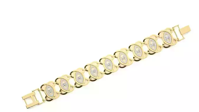 Diamond Bracelet 3D print model 