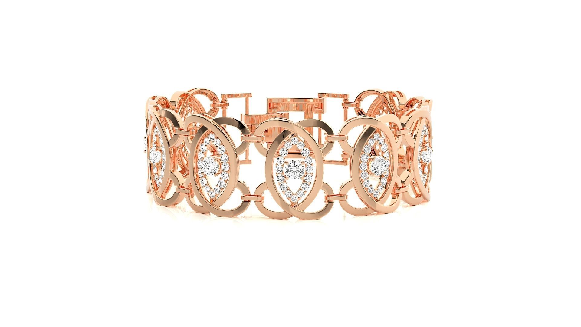 Diamond Bracelet 3D print model  3D print model_3