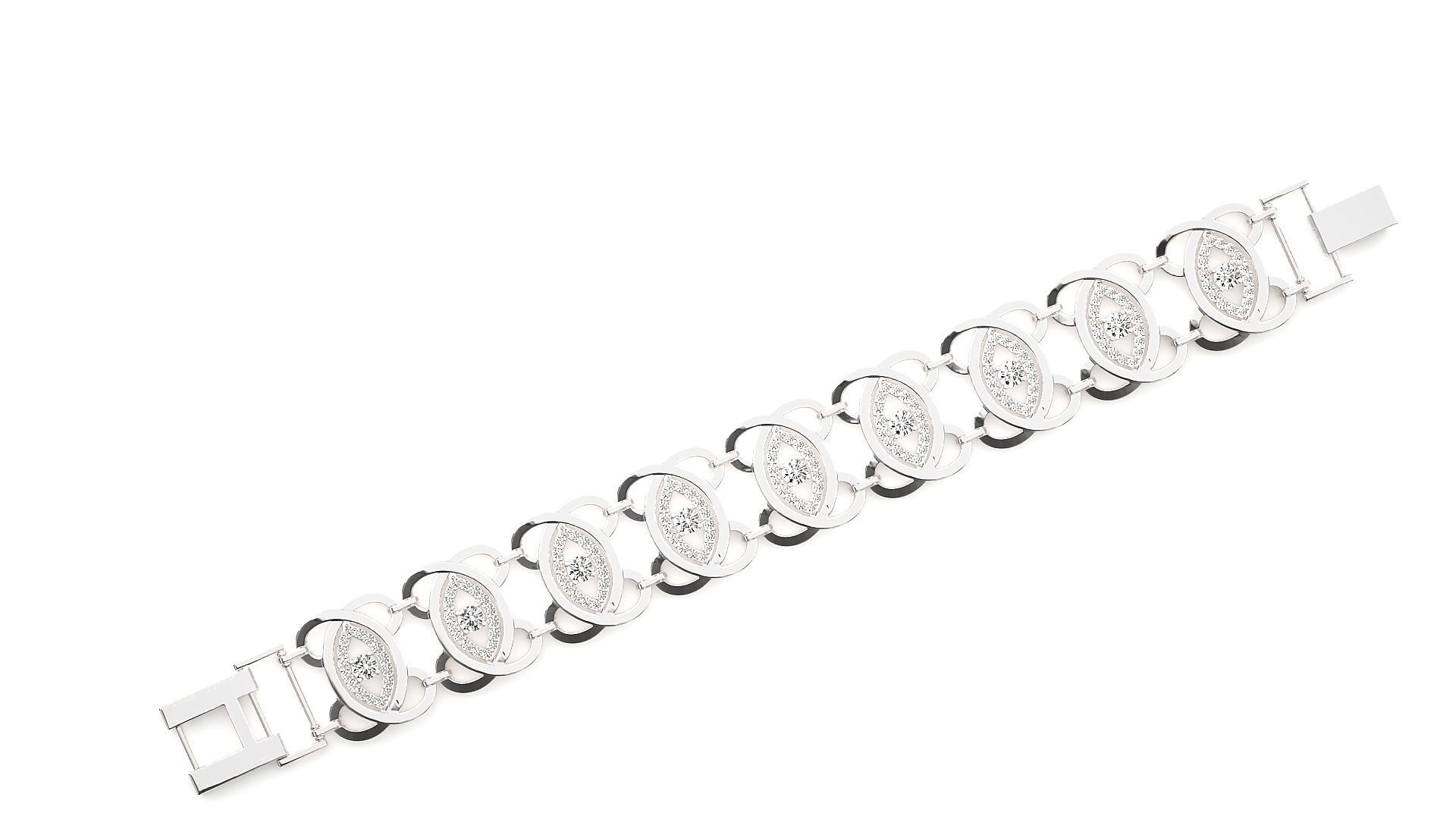 Diamond Bracelet 3D print model  3D print model_4