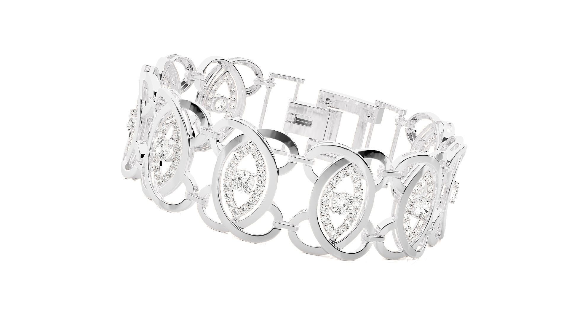 Diamond Bracelet 3D print model  3D print model_6