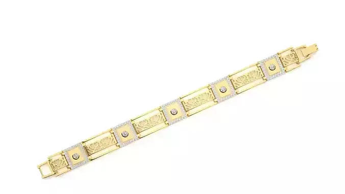 Diamond Bracelet 3D print model 