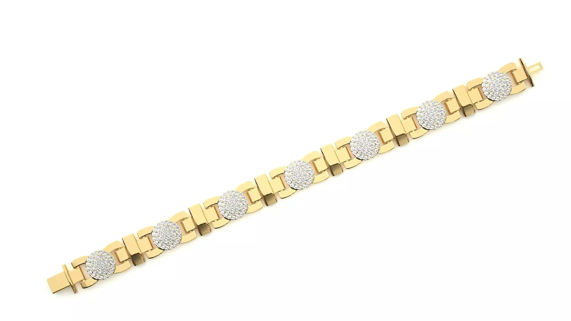 Diamond Bracelet 3D print model  3D print model_0