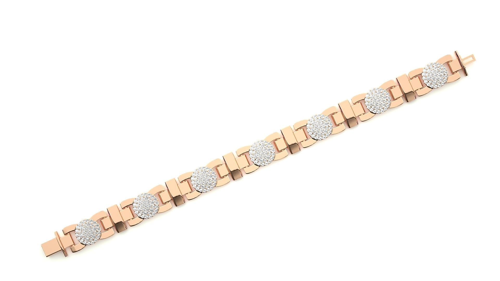 Diamond Bracelet 3D print model  3D print model_1