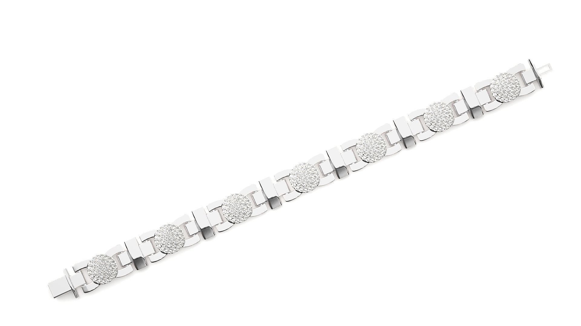 Diamond Bracelet 3D print model  3D print model_5