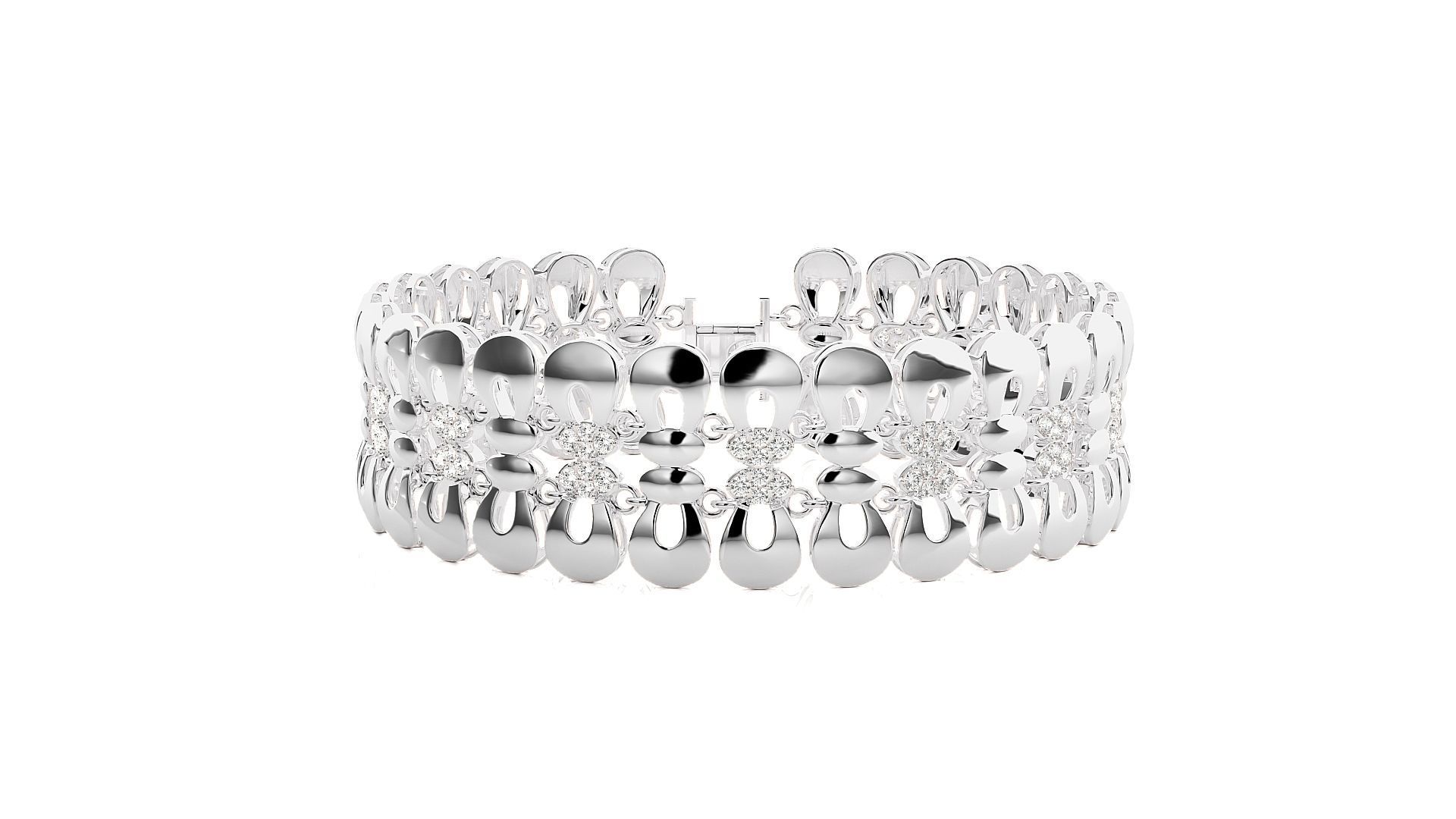 Diamond Bracelet 3D print model  3D print model_7