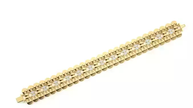 Diamond Bracelet 3D print model 