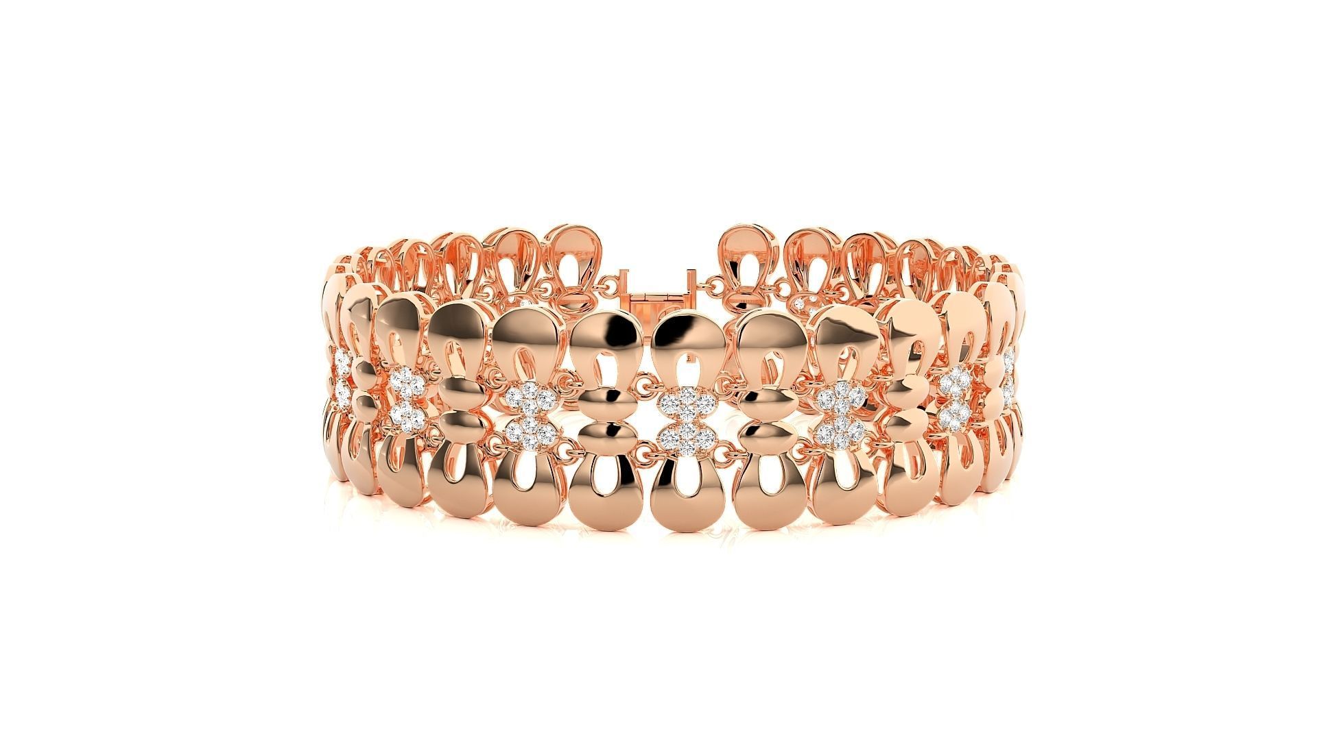 Diamond Bracelet 3D print model  3D print model_3