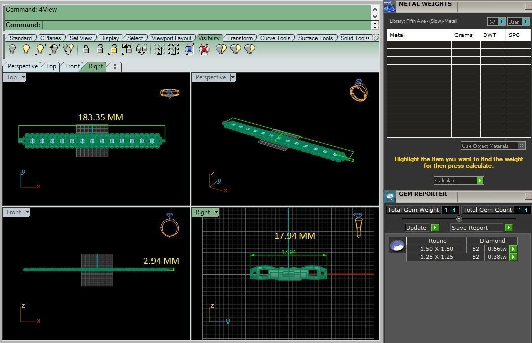 Diamond Bracelet 3D print model  3D print model_4