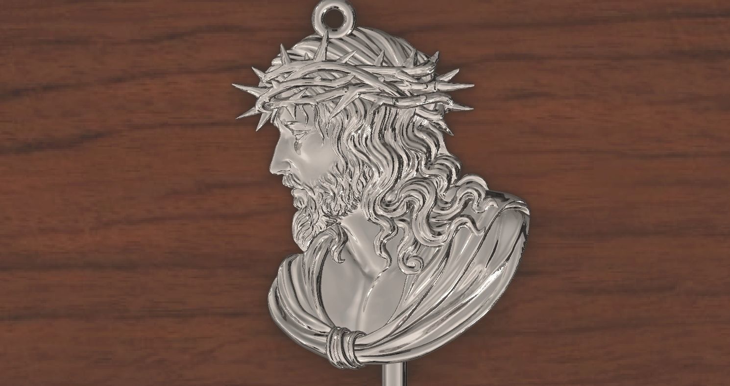 Christ pendant 3D print model_1