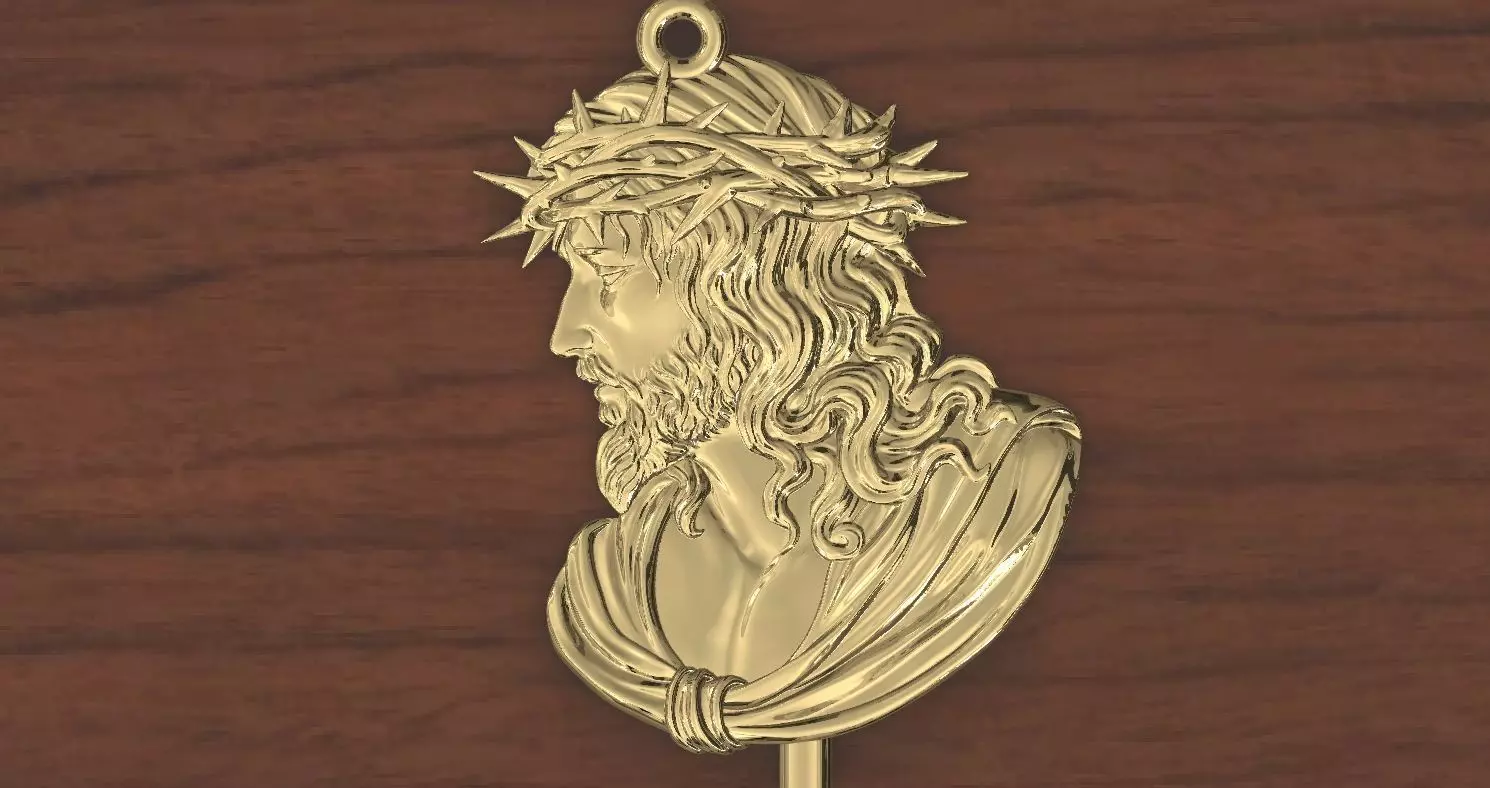 Christ pendant 3D print model_0