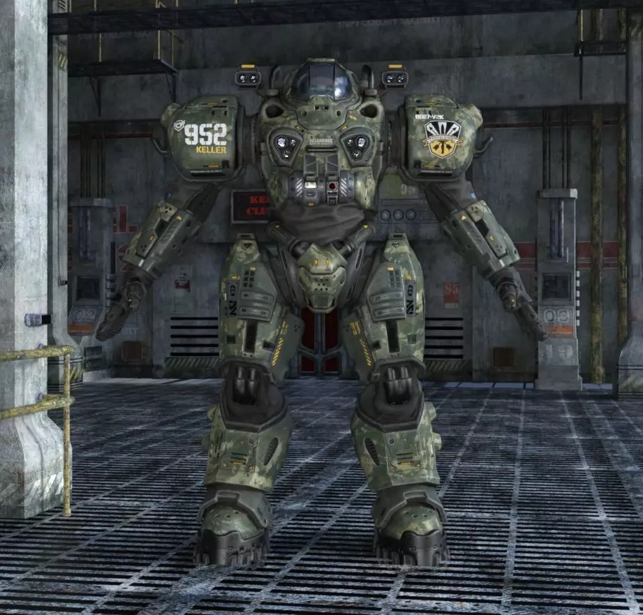 Robotic Low-poly 3D model_0