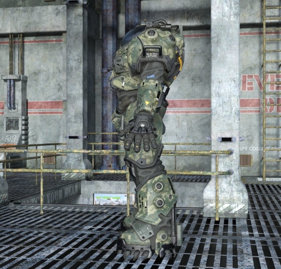 Robotic Low-poly 3D model_2