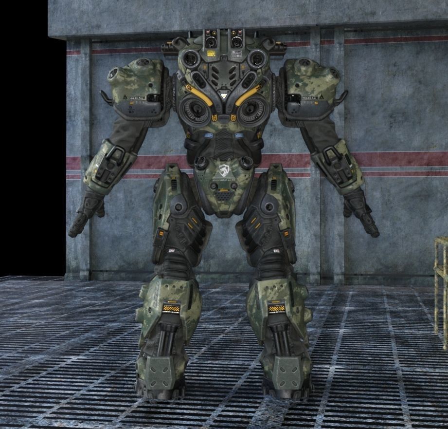 Robotic Low-poly 3D model_1