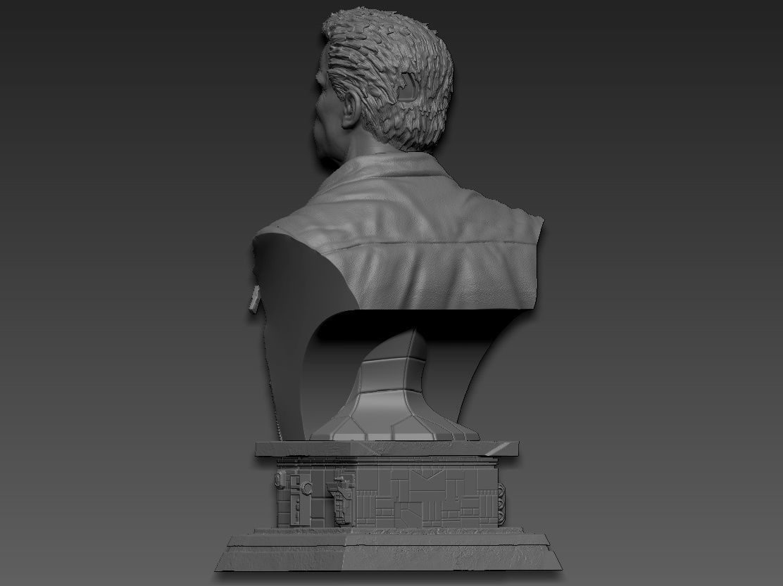 Terminator 2 Bust 3D print model_7
