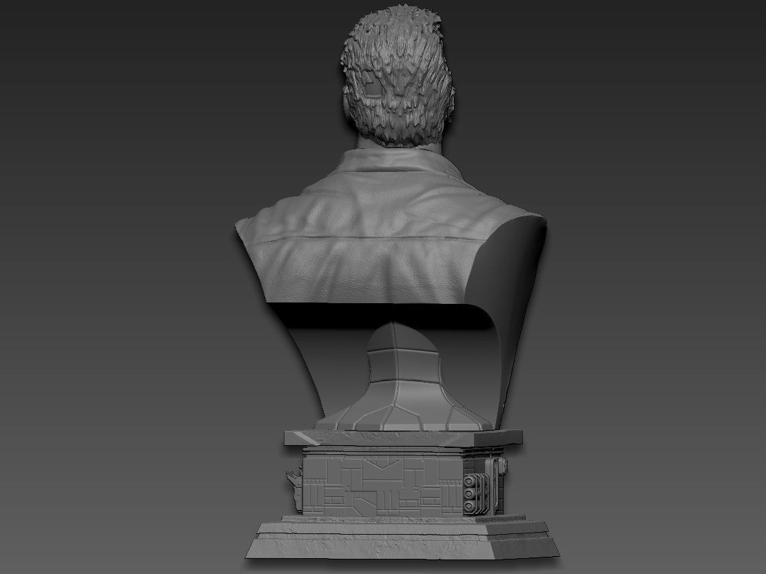 Terminator 2 Bust 3D print model_9