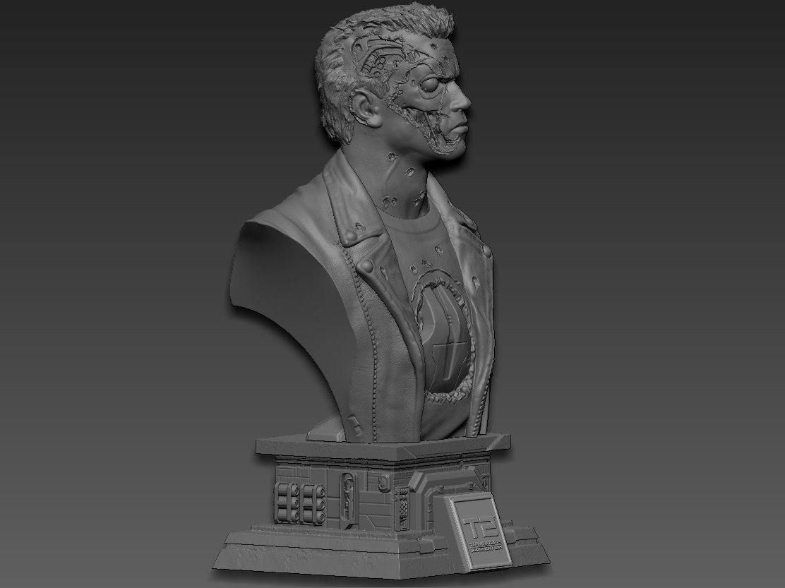 Terminator 2 Bust 3D print model_13