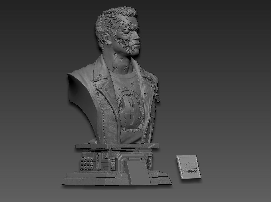 Terminator 2 Bust 3D print model_20